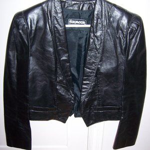 Vintage Foxmoor Cropped Leather Jacket